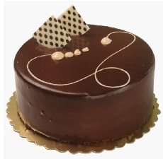 2-3 Kişilik Yuvarlak Sade Çikolatalı Yaş Pasta