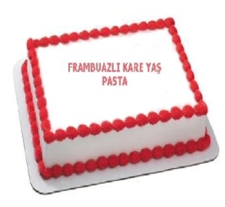 Düz Sade 25 Kişilik Frambuazlı Yaş Pasta