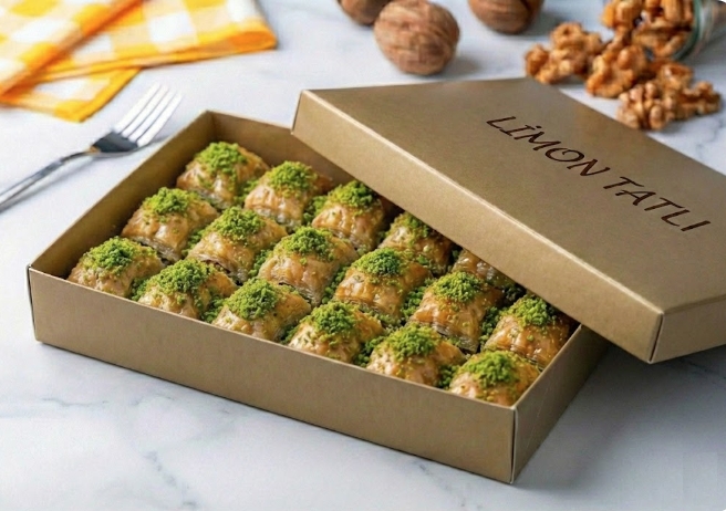 Kaliteli Fıstık Dolgulu 1000 Gr Baklava